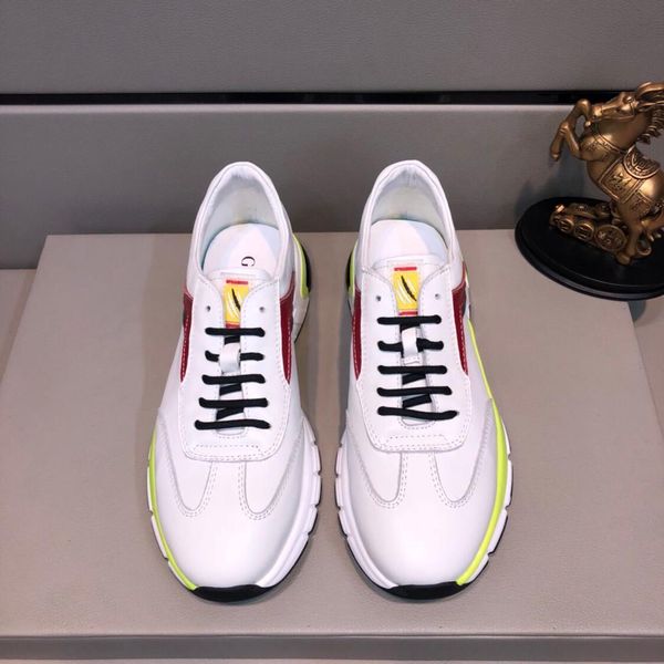 

2019a spring and summer new limited edition men's casual shoes, fashion sports shoes, tide brand lace shoes original box packaging: 38, Black