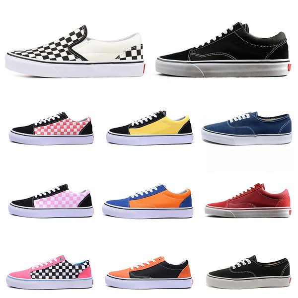 

new casual shoes canvas shoes old skool black white triple black mens womens outdoor sneakers 36-44