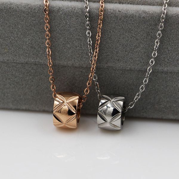 

martick 316l stainless steel pendant necklace with patterns link chain necklace fashion jewelry for women p69, Silver