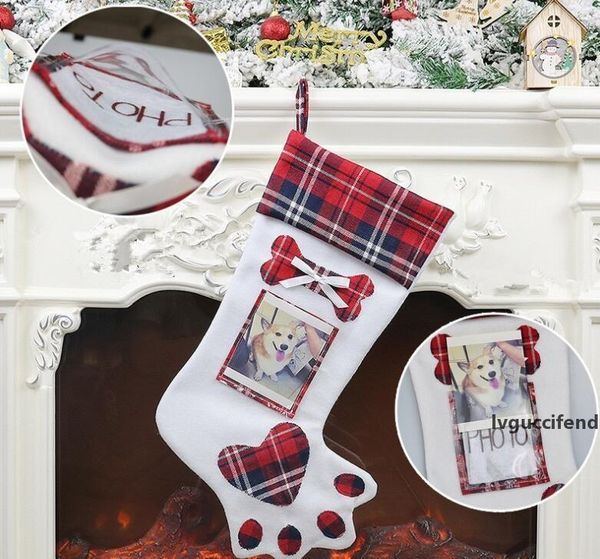 

dog paw christmas stocking christmas xmas stocks pendant decorations kids gift bags candy bag stockings can put p gga2946-3
