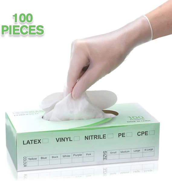 

100*pcs thickened version disposable pvc bbq gloves waterproof safety glove