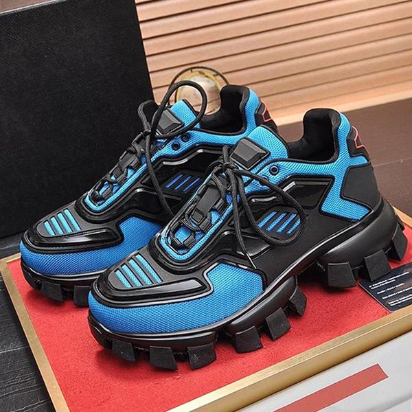 

cloudbust thunder knit sneakers men 's shoes new arrival lightweight outdoor walking sports footwears plus size design casual men shoe, Black