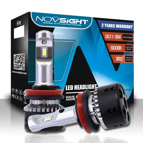 

novsight фар автомобиля h7 led h4 лампы лампы h11 70w 6000k 10000lm светодиодные авто headlamp противотуманные фары 12v 24v для автомобиля а
