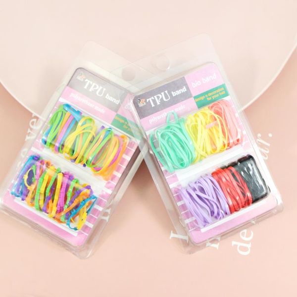 

children's baby color fashion elastic hair band ring ponytail holder rubber band scrunchies kids hair accessories, Slivery;white