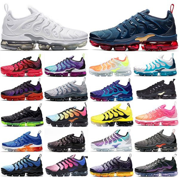 

tn plus se cool grey mens running shoes triple black hyper violet gray anthracite hornets aqua fashion sports trainers sneakers shoes 36-45