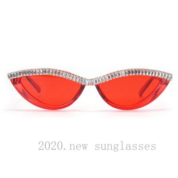 

vintage cat rhinestones sunglasses women 2020 luxury small frames diamond sun glasses unique shades with box fml, White;black
