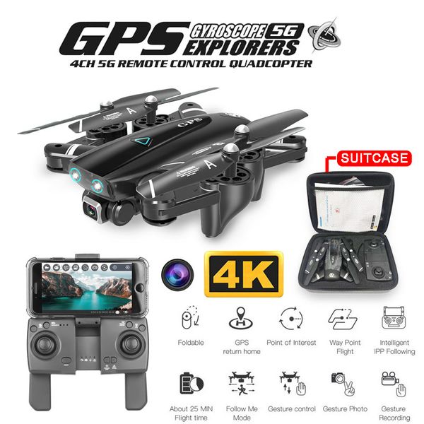 

s167 profissional gps drone с камеры 4k hd 5g wifi gps fpv широкоугольный rc quadcopter вертолет игрушки против e520s sg900-s
