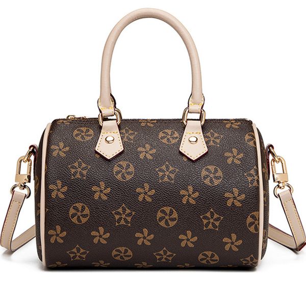 

sell wholesale floral boston pillow bag printed female shoulder bag fashion messenger bag leather flower printed ladies handbag