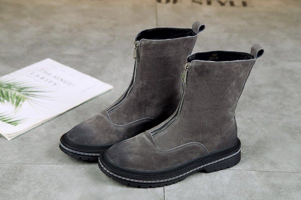 

2020s limited edition leather platform women's boots british wind martin boots, fashion thick with ankle boots, size: 36-40