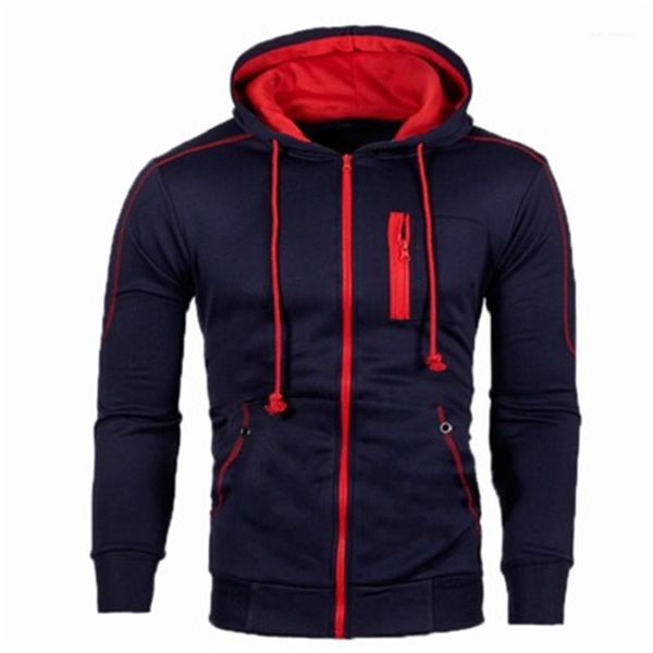 

sweatshirt new casual solid long sleeve mens hoodies slim zipper hooded cardigan sweatshirts men hoody sweat homme men hoodie, Black