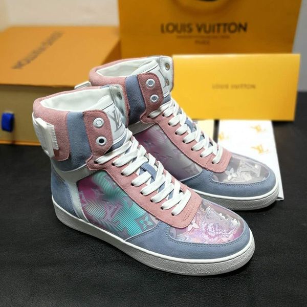 

2020 b2 high fashion leather sneakers designer women shoes men sneaker high-quality luxury casual shoes lace-up shoes, Black