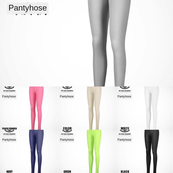 

pgm women's sunscreen tight pants tight pants clothing tights golf clothing ice silk leggings foot socks, Black;white
