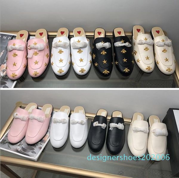 

genuine leather leisure time half-character support cool slipper woman ma xiankou muller shoe dawdler single high-end brand designer llld06, Black