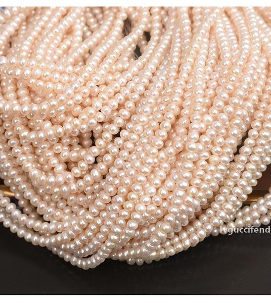 

4-4.5mm/100pcs near round natural white freshwater pearl loose beads for diy bracelet necklace fine jewelry finding t200507