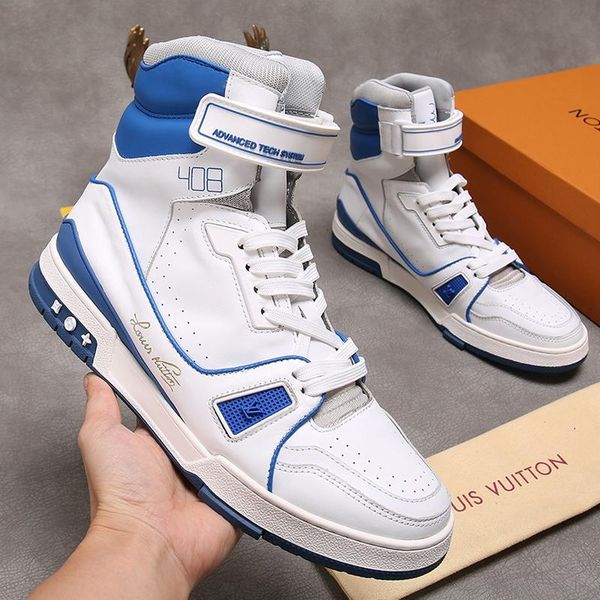 

trainer sneaker boot mens shoes zapatos de hombre plus size style breathable luxury sneakers lightweight lace -up high vintage men boots, Black