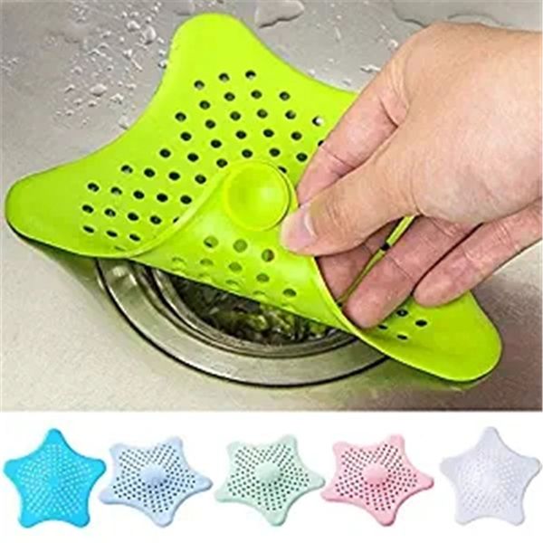 

silicone drain hair catcher, kitchen sink strainer bathroom shower sink ser drain cover hair trap