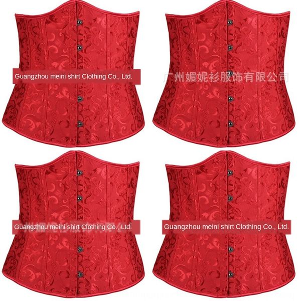 

waist seal cotton xs-6xl new corset vest jacquard jacquard vest 7055 corset, Black;white