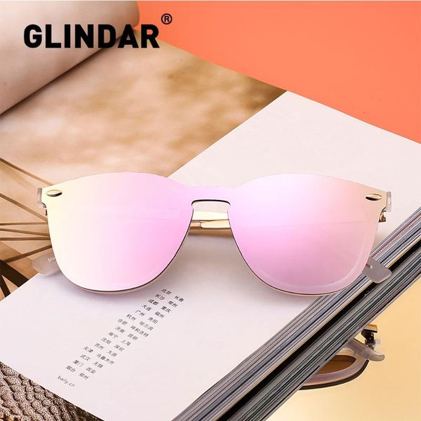 

rimless mirror sunglasses men women one piece reflective eyeglasses brand design retro sun glasses, White;black