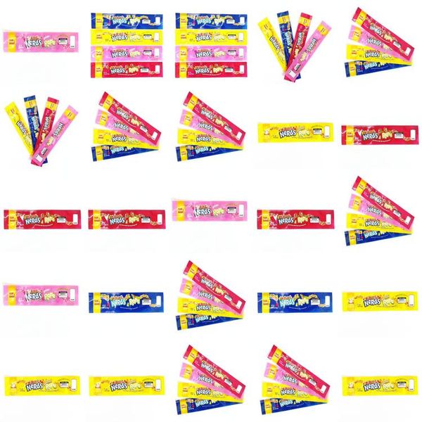

2020 6 styles medicated nerds rope empty gummy candy bag plastic edibles retail packaging three edge sealing bag foil food package xwyfx