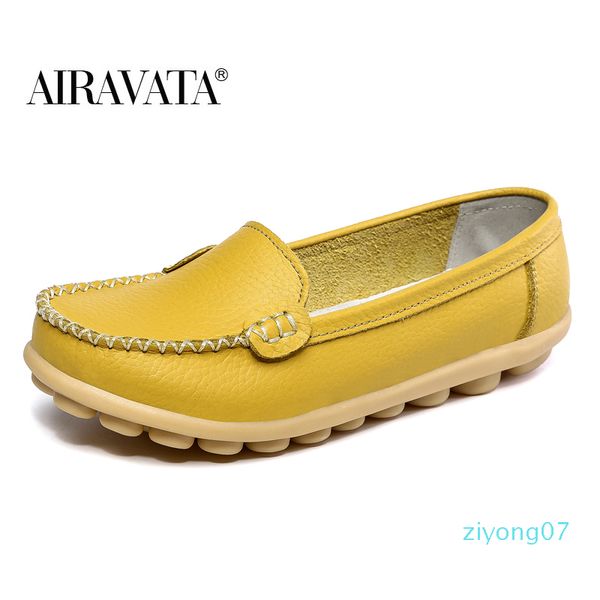 

women's slip on flat leather shoes fashion casual comfortable loafers z07, Black