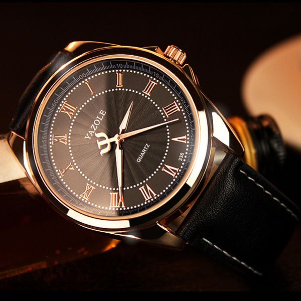 

classical business watches men sport hombre relogio masculino 2020 leather band rose gold quartz wrist watch clocks, Slivery;brown