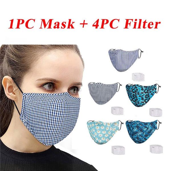 

fashion face maks for germ protection with 4 pcs filters cotton mouth face maks reusable maskking maskking mascarillas bandana, Black