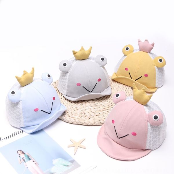 

summer children's thin sunshade children's korean fashion 1-year-old newborn 0 cap cap sun hat baby hat baby season, Blue;gray