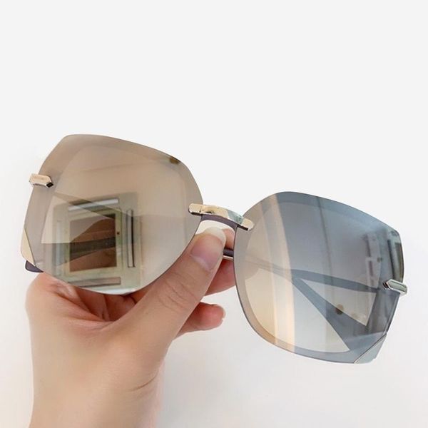 

квадратные солнцезащитные очки женщины марка дизайнер зеркало вс очки урожай rimless оттенки женский uv400, White;black