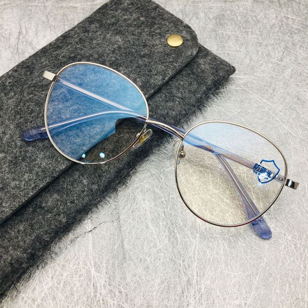 

blue-proof polygon comfortable fashion plug-in blue-proof polygon frame comfortable glasses fashion plug-in glasses frame, Silver