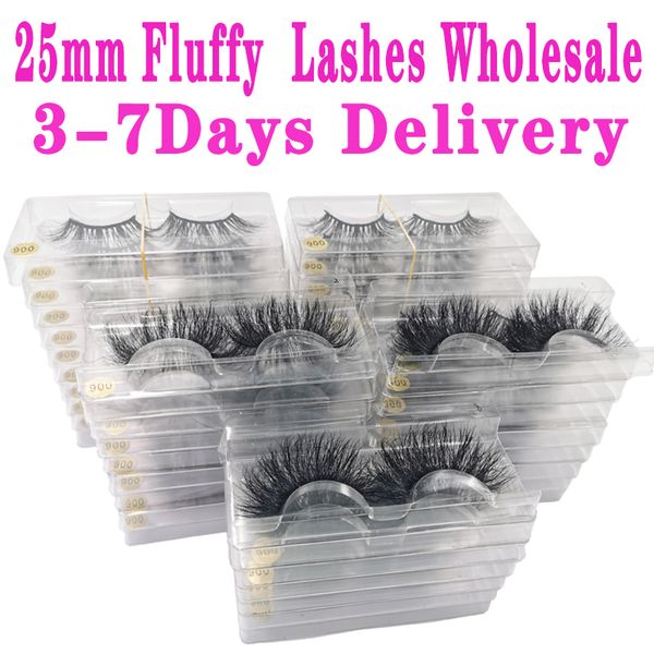 

wholesale mink eyelashes 25mm lashes fluffy messy 3d false eyelashes dramatic long natural lashes wholesale makeup mink
