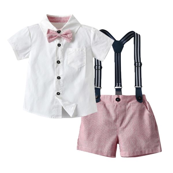 

children's clothing autumn new suit european and american boys bow knot long-sleeved children's pants two-piece suit a7, White