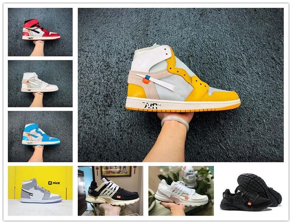 

promotion 2020 новый 1 high og чикаго баскетбол обувь дешевые retroes разводят unc obsidian mens женщин presto v2 тренер дизайнерские кроссо, Black