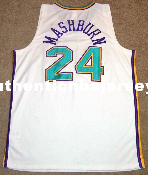 

new jamal mashburn #24 rbk jersey sewn rare mens vest size xs-6xl stitched basketball jerseys ncaa, Gray
