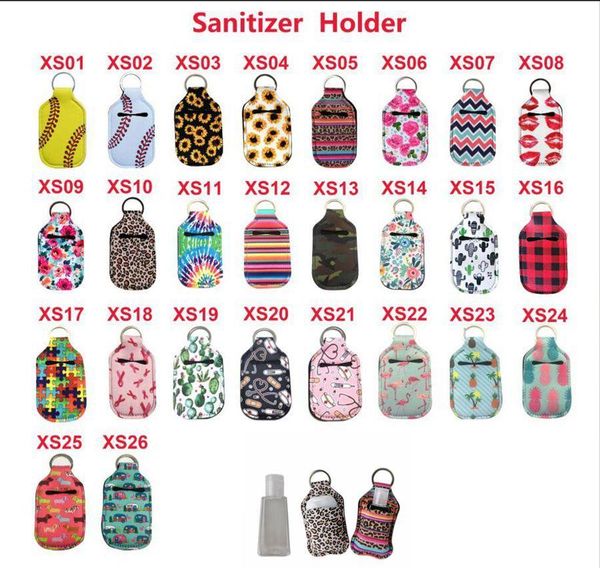 

neoprene 30ml sanitizer bottle holder 24 styles keychain bags key rings hand soap bottle holder novelty items ooa7884