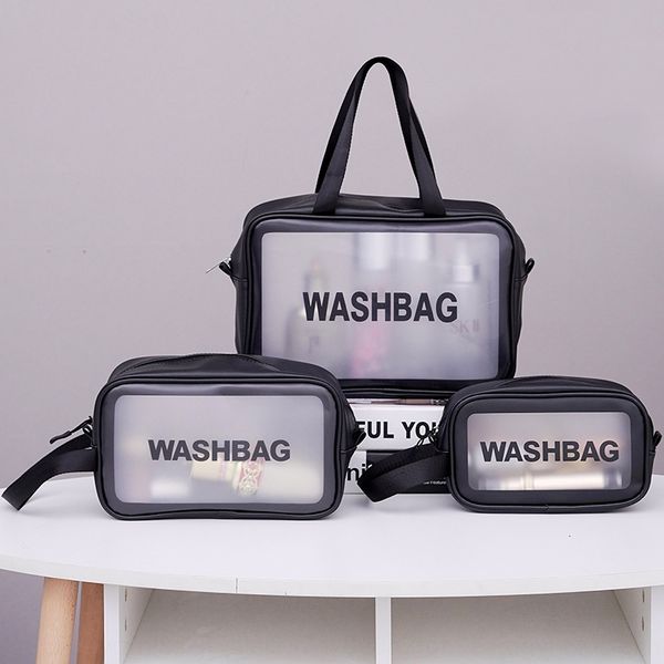 

2020 storage cosmetic cosmetic new korean style travel makeup transparent portable waterproof beach pvc wash bag portable storage bag