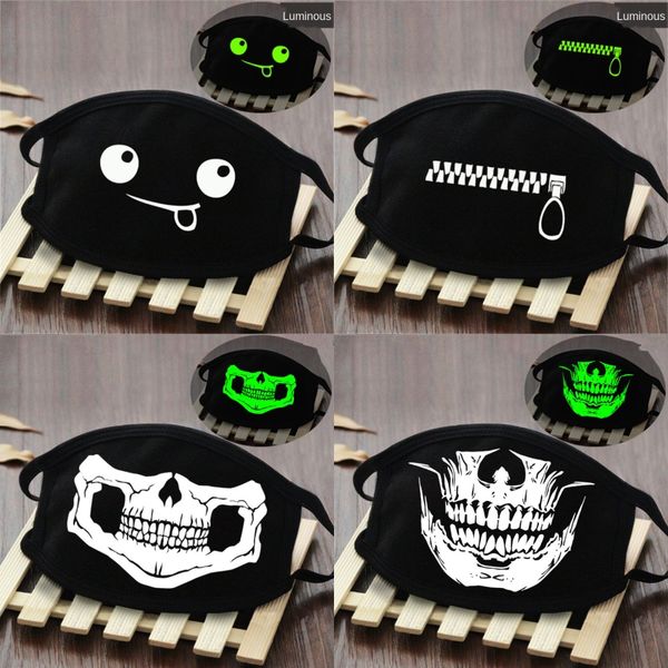 

camo funny face mask reusable cartoon print cubrebocas con figuras ultraviolet proof washable running riding bike protective mask psx#948, Black