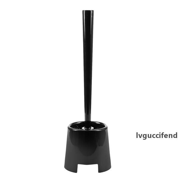 

toilet brush with holder, black wipe clean bathroom polypropylene
