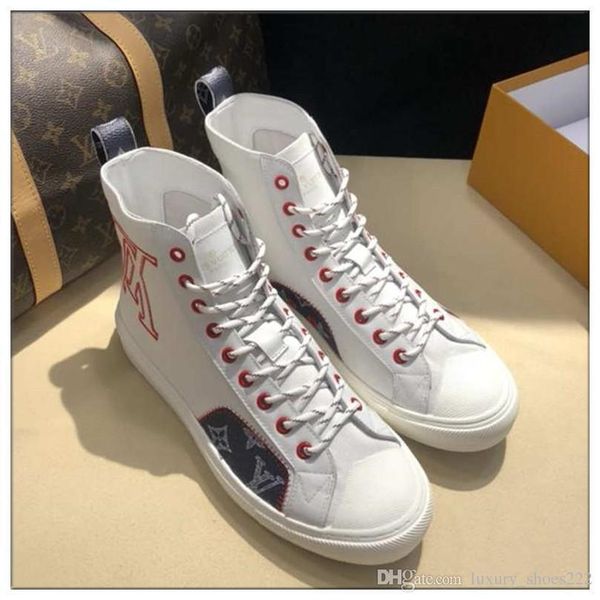 

size 38-45 with box famous mens luxury designer shoes with canvas materials classic flat print comfortable shoes sole lace up h