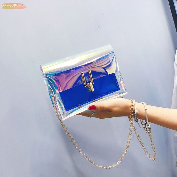 

crossbody bags for women 2020 female laser transparent flap cover hasp bags ladies shoulder messenger pvc bag l5