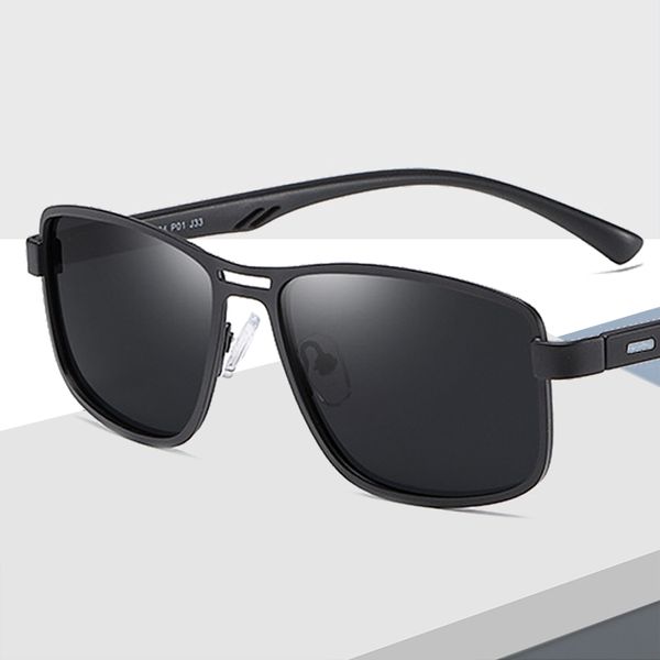 

2020 new fashion classic vintage square sunglasses men polarized metal frame male sun glasses driving fishing eyewear, White;black