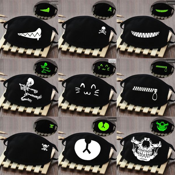 

unrh pm2.5 pollution face mask breathing valve dust dustproof washable reusable masks cotton mouth muffle designer printed face ma#815, Black