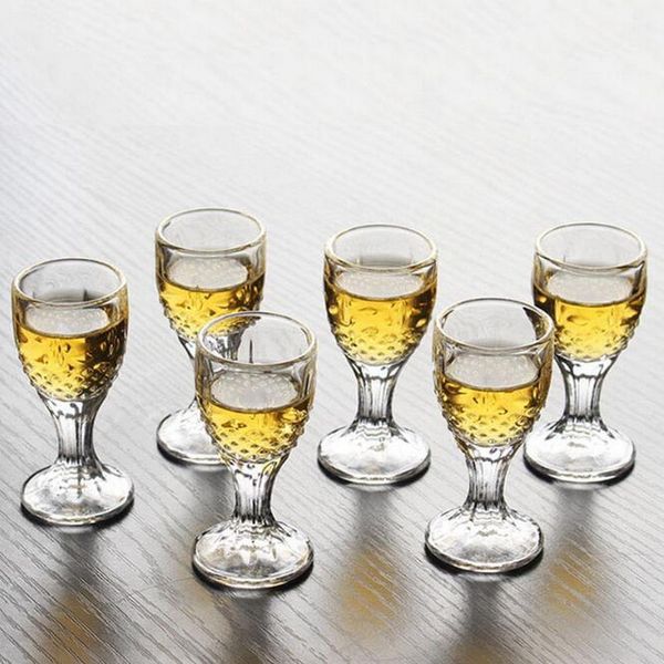 6PCS Shot Glass Cup criativas Spirits Wine Mini Vidro Cup vidros do partido Beber Charming Grosso Cup pequeno