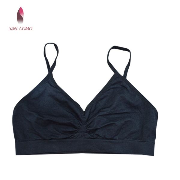

san.como c04016 женщины бесшовные sexy модальные v образным вырезом с коротким бретельках белье бретели lady tank top ультратонкий comfortab, Black;white