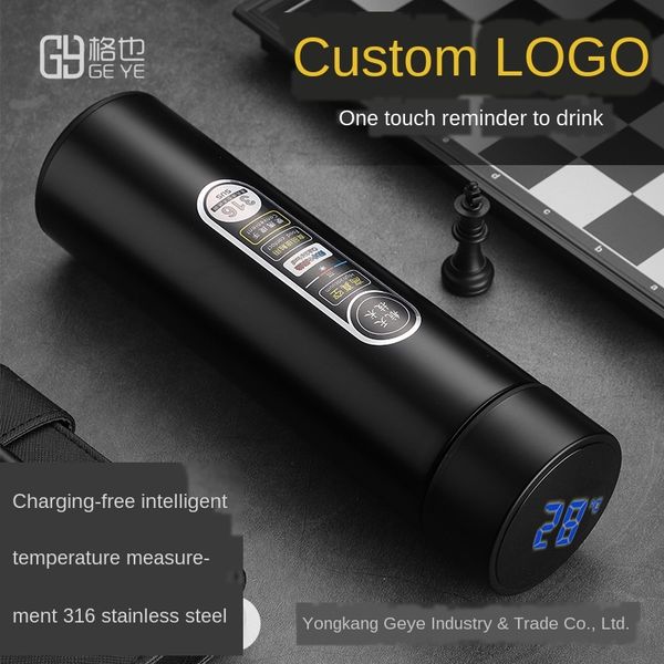

new 316 stainless steel thermos intelligent temperature measurement non-ironing mouth thermos cup business gift cup