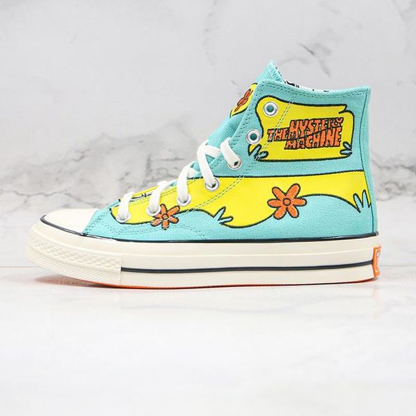 

1970s scooby mystery machine doo chuck 70 canvas shoes 70s cartoon flower skateboard sneakers fashion casual sport trainers