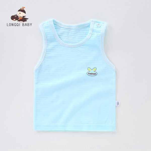 

vab3y longqi beibei basic plain all-match bottoming summer cotton baby longqi beibei basic plain all-match bottoming summer vest cotton baby, Blue