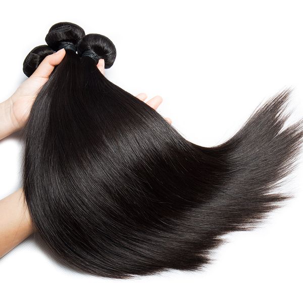 

прямые волосы 3 связки 8 «» - 28 «» человеческий пучки волос natural black remy волос