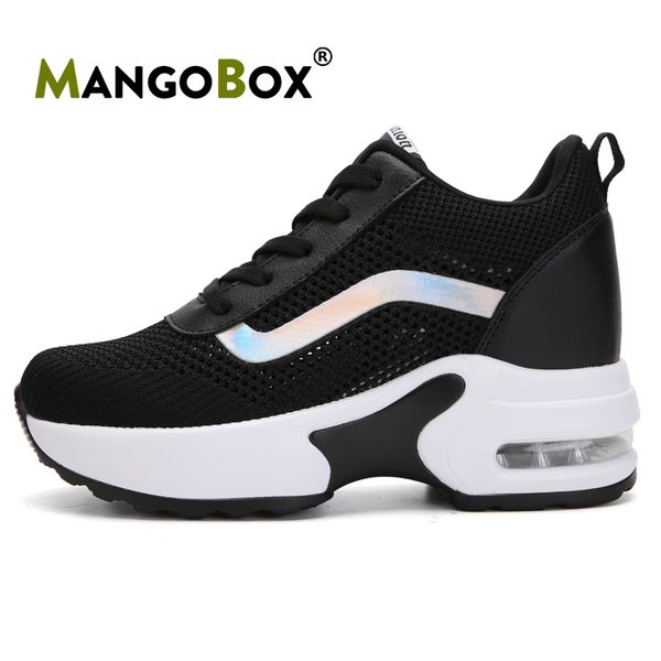 

new luxury jogging walking shoes ladies black gym sneakers for woman hidden heel women sports shoes damping designer women