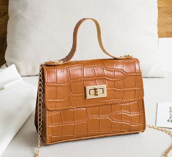 

designer handbags 2020 new one-shoulder diagonal chain lock versatile crocodile pattern bag ready to ship