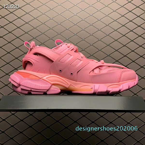 

paris new color pink track 3.0 tess women triple s comfort casual shoes clunky sneaker fashion dad shoe chaussures d06, Black